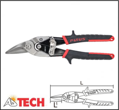 K&eacute;o cắt t&ocirc;n mũi cong tr&aacute;i 255mm Purus 25014