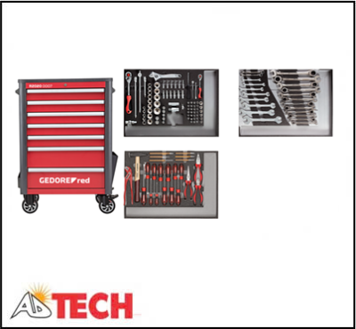 Bộ dụng cụ 129 chi tiết k&egrave;m xe đẩy dụng cụ GEDORE R22071004