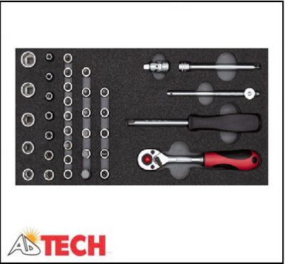 Bộ cờ l&ecirc; đầu tu&yacute;p 1/4" 37 chi tiết GEDORE R22150006
