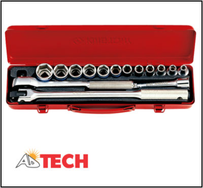 Bộ tu&yacute;p 15 chi tiết hệ m&eacute;t Kingtony 4501MR 1/2 inch