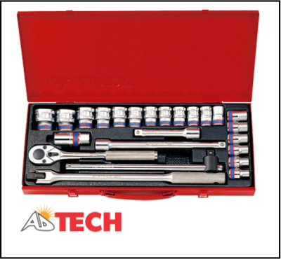 Bộ tu&yacute;p 24 chi tiết hệ m&eacute;t Kingtony 4526MR loại 1/2 inch