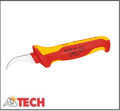Dao rọc c&aacute;p m&oacute;c cong, c&aacute;p tiết diện quạt, VDE Knipex 98 53 13