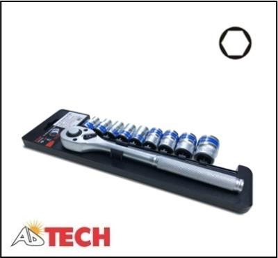 Bộ tu&yacute;p 10 chi tiết 1/2" (Cần tự động vu&ocirc;ng nhanh) Top TBS - 12245