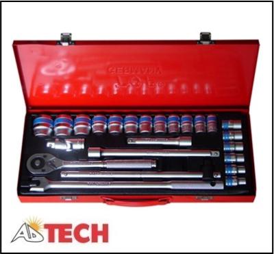 Bộ tu&yacute;p 1/2" 6 cạnh 24 chi tiết hệ m&eacute;t TOP KW-S424D-1