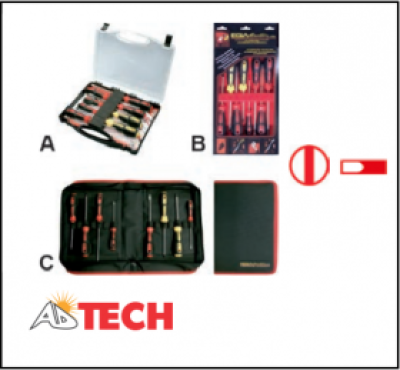 Bộ tua v&iacute;t dẹt 6 chi tiết  c&aacute;ch điện 1000V Ega Master 76669