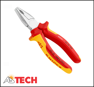 K&igrave;m đa năng 180mm Knipex 03 06 180 c&aacute;n bọc VDE 2K, mạ chrome