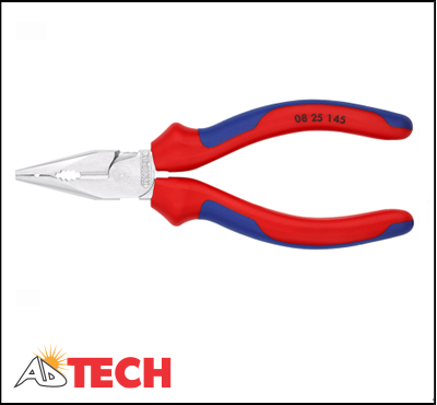 K&igrave;m đa năng mỏ nhọn 185mm Knipex 08 25 185 c&aacute;n bọc nhựa đa m&agrave;u, mạ chrome