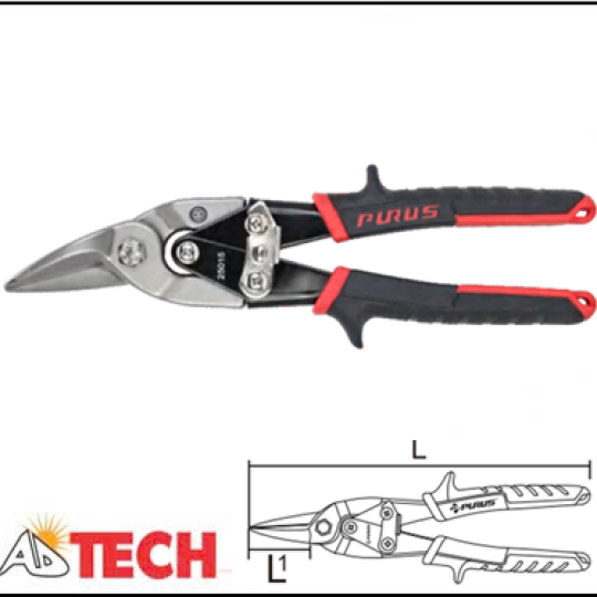 K&eacute;o cắt t&ocirc;n mũi cong tr&aacute;i 255mm Purus 25014