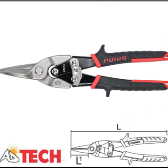 K&eacute;o cắt t&ocirc;n mũi thẳng 255mm Purus 25013