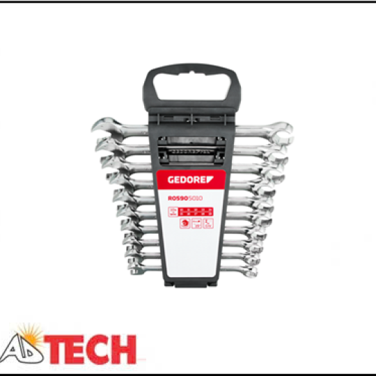 Bộ cờ l&ecirc; v&ograve;ng miệng b&aacute;nh c&oacute;c 10 chi tiết 10&ndash;19 mm GEDORE R05905010