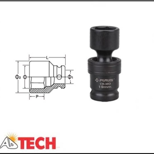 Đầu lắc l&eacute;o 1/2 inch 18 mm Purus 21218