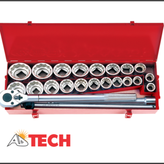  Bộ tu&yacute;p 24 chi tiết hệ inch, hệ m&eacute;t Kingtony 6224CR loại  3/4 inch