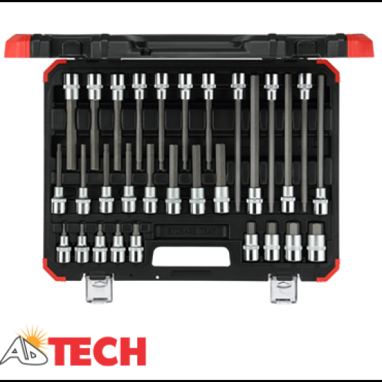 Bộ đầu tu&yacute;p 1/2 inch mũi v&iacute;t lục gi&aacute;c 30 chi tiết Gedore R68003030