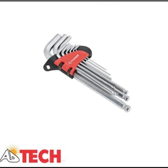 Bộ lục gi&aacute;c đầu bi 1,5-10 mm 9 chi tiết Purus 24211