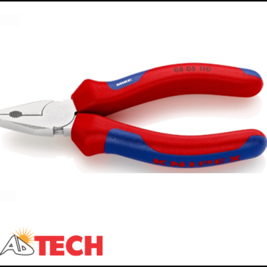 K&igrave;m đa năng mini 110 mm Knipex 08 05 110 c&aacute;n bọc nhựa đa th&agrave;nh phần mạ chrome