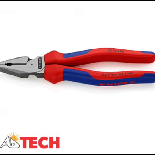 K&igrave;m đa năng 200mm Knipex 02 02 200 c&aacute;n bọc đa m&agrave;u, mạ đen