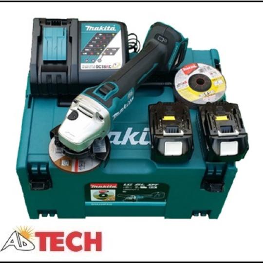M&aacute;y m&agrave;i g&oacute;c d&ugrave;ng pin 18V Makita DGA404RME (k&egrave;m 2 pin & sạc nhanh)